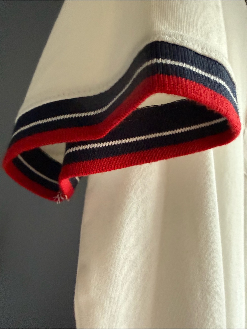 Ben Sherman Iconic Mod White T-Shirt with Red Navy Contrast Trim M - Picture 7 of 9